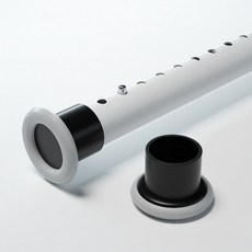 펀치 프리다용도 길이 조절식 강력 압축 커튼 봉, 화이트, 1개