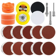3인치 샌딩 디스크 견고하고 안정적인 사포 절단 가능한 유연한 손쉬운 세척, 01 111pcs, 01 2sets, 01 CN