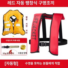 자동팽창식 구명조끼 선상 신모델 프리 레드 수동, 레드 자동