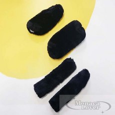 모나카러버 오토바이 핸들 털 커버 블랙 남자바이크용품