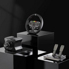 제너텍 MOZA R5 레이싱 레이싱 휠 번들 패키지 페달 게임기 Xbox PC용 엑박 티어링 휠 관부세포함, 1개, R5+ES핸들+페달 두개+데스크 스탠드