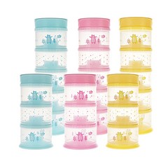 모아케어 원형 국내생산 분유케이스 3단 5단, 원형 분유케이스 5단_옐로우, 1개