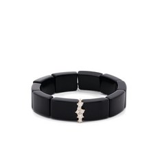 시드니에반 14K 옐로 골드 다이아몬드 오닉스 브레이슬릿