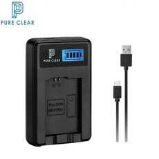 퓨어클리어 소니 NP-FM50 NP-FM70 NP-FM90 NP-FM55H USB 1구 LCD충전기, 퓨어클리어 NP-FM90/FM70/FM50/FM55H USB 1구 LCD충전기, 1개