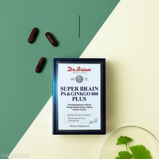 닥터브라이언 슈퍼브레인 30캡슐 포스파티딜세린 300mg 징코 150mg 은행잎추출물 기억력 개선 혈행 개선에 도움을 줄 수 있음, 30정, 1개
