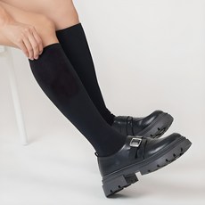 NO DESIGN 女性簡約實惠包素色及膝襪 2雙組