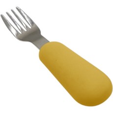 專業兒童學習湯匙 (副食品/兒童餐具), 芥末黃,叉子, 湯匙、叉子