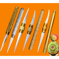 과일 조각칼 야채 태국 음식 카빙 쉐프 모양 나이프, 연노랑 60도이하 6cm 110mm, 1개