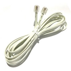 유선 전화기 선 전화선 연결 연장 케이블 2m 5m 10m 15m 20m 30m 50m 100m, 2m_흰색