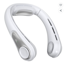 UOOFON 목 선풍기 100단 파워풍량 4000mAh 냉감패드 내장 슬롯 트위스트 무선 휴대용 선풍기, 화이트, NF9 (대용량배터리/BLDC모터)