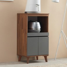 퍼니하우스 니즈 1000 정수기 밥솥 밥통 다이 전자렌지수납장 선반 미니 렌지대, 멀바우그레이