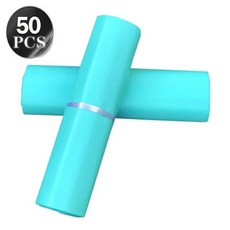 GEEKI 택배 봉투 의류 쇼핑몰 포장 비닐 포장지 흰색 우편 가방 폴리 패키지 플라스틱 자체 접착 백 파우치 50 개, 01 Blue_07 35*45 센치메터