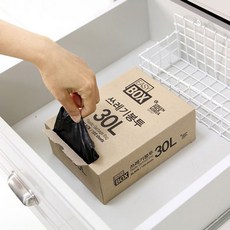 휴지통전용비닐 쓰레기봉투 30Lx100매 배접형