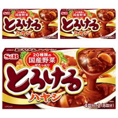 에스앤비 20종류 일본산 채소가 듬뿍 녹아있는 하이라이스, 160g, 3개