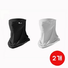 WITHOM 아이스 실크 나일론 소재 자외선 차단 UPF50+ 야외 운동 러닝 마스크 통기성 가벼운 페이스 커버, 블랙+화이트, 1개