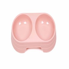 민남매 2구 애완용 식기 1p 고양이물그릇, 핑크