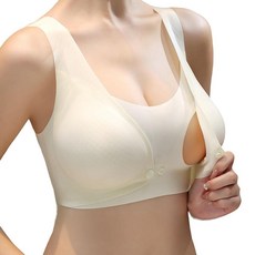 여성용 통기성 서포트 수유 브라 - 임신 산후 및 모유 수유를 위한 심리스 낙하 방지 디자인 베이지 베이지. 34 446762