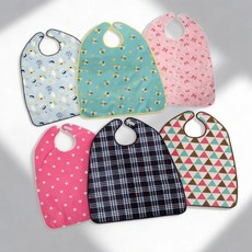 엄마 턱받이 아빠 신생아 수유 앞치마 방수 찍찍이, 플라워 와인