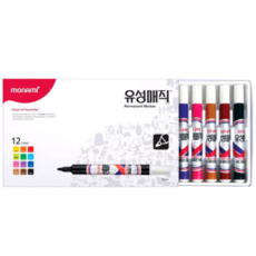 모나미 유성매직 12색