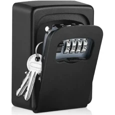 플립탑 초보안 키 보관함: 플라스틱 – 호텔 비상 상황 여행 및 리노베이션 필요에!, 01 black-1pc