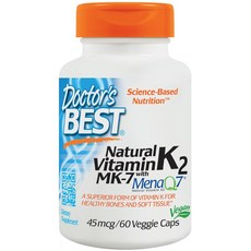 Doctor's BEST 維他命K2 MK-7素食膠囊, 60顆, 1罐