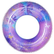 紫色亮片蝴蝶兒童游泳圈 寶寶座圈 附遮陽蓬, 泳圈紫色夢幻蝴蝶 60 適合2 - 4歲, 1個
