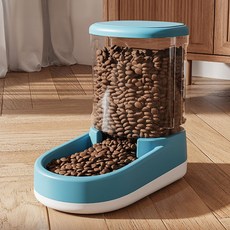 Tiger Pavilion 반려동물 반자동 급식기 3.8L, 1개, 블루