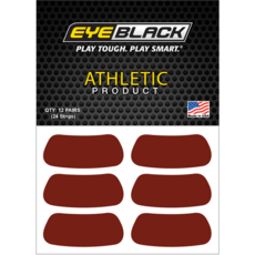 EYEBLACK Maroon 마룬 컬러 아이블랙 12 pair (24개) 적갈색 아이패치 스티커, 1개