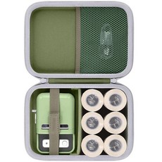 Baval NIIMBOT B21/B21 Pro/B1 라벨 메이커 열 라벨 프린터 및 5.1cm(2인치) 라벨 용지와 호환되는 라벨 프린터 케이스(화이트 케이스), Green Case
