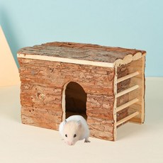 金絲熊倉鼠躲避屋 結實耐啃咬 小木屋 夏天好用, 1個, 19.2*13.5*12.5