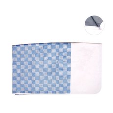 환자용 방수시트 블루격자무늬 방수카바 방수포 환자용품 병원침대 요양원, 1개