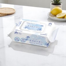 7822 Shop 柔潤純水濕巾 3D珍珠紋 弱酸性 零添加 加厚型 90抽, 1包, 40gsm, 90張