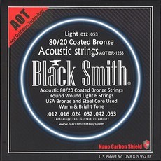BlackSmith 民謠吉他弦 ABR0942 奈米碳纖維 AOT 薄包膜 黃銅 韓國品牌, 1個, ABR-1253