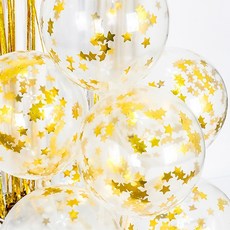 골드별 풍선 30개입 컨페티 풍선장식 파티 생일용품, 메탈스타골드30P