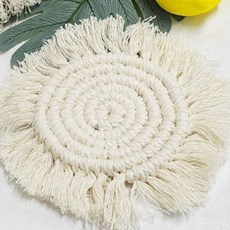 컵받침 코스터 악세서리진열대 소품받침 찻잔받침대 진열대 로프 원형, 본상품