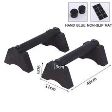 키피카 풀업 핸들 - 바 바벨 및 저항 밴드용 미끄럼 방지 고무 그립 부착 홈 헬스장 운동용 헤비 듀티 스트레치 1쌍, 07 Oak black 40cm