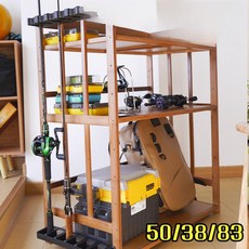 낚시대 거치대 선반 홀더 낚시용품 낚시 릴 매장 낚싯대 정리 로드랙 진열대 장비, 루어 기본 3단 50mm 6개