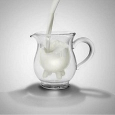 아트박스/아디코 젖소 유리잔, 본품, 1개