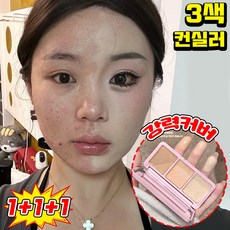 컨실러 1위 팔레트 잡티커버 컨실러1위 다크서클 잡티커버 컨실러 삼색 컨실러 잡티 기미 초강력 커버 방수LUPEIYA, 3개