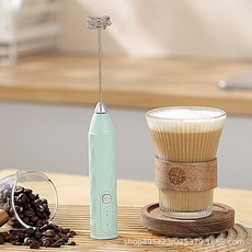 YOLO 奶泡器打蛋器 無線打奶泡器 咖啡牛奶打髮器 奶泡機 迷你小型攪拌器 YKLE, 06奶泡器【綠色】