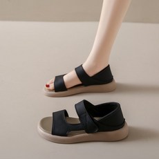 투니스 여성 패션 심플 컴포트 발편한 벨크로 샌들 3cm