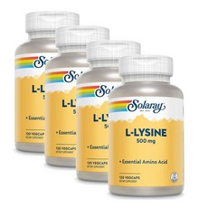 솔라레이 L-라이신 500mg SOLARAY L-Lysine, 4개, 120정