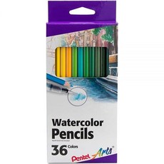 Pentel Arts 수채화 연필 세트 - 다양한 색상 36팩 (CB9-36)