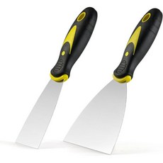 스크래퍼 껌칼 퍼티 나이프 세트 2" 4" 스패클 2팩 건식 벽체 수리 청소용 스테인리스 페인트 벽지 제거 도포 석고 스크래핑