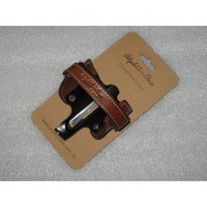 復古咖啡色皮革鉚釘水壺架 A款/B款 皮扣式馬鞍型自行車水壺架, 1個, B款