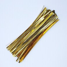 페토닷컴 예쁜 빵끈 포장끈 포장타이, 1개, 끈-22-블링빵끈 골드 12cm