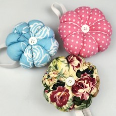 손목 핀쿠션 바늘 꽂이 바늘 쿠션 홀더 바느질 시침핀 방석, 1개, 핑크