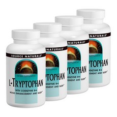 SOURCE NATURALS L-色胺酸維他命B6補充錠 500mg, 30顆, 4罐