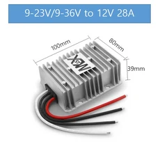 XWST 전압 조정기 DC 부스트 벅 컨버터 자동차 전원 공급 장치 스텝 업 다운 9-36V 12 V 24V ~ 1A 30A, 03 28A Aluminum, 02 9-23V, 01 12V, 1개