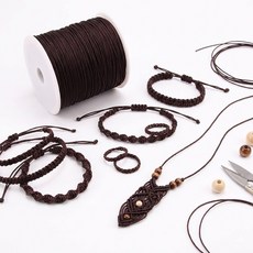 앙플러스 단단한 나일론 매듭실 팔찌 매듭끈, 커피, 1개